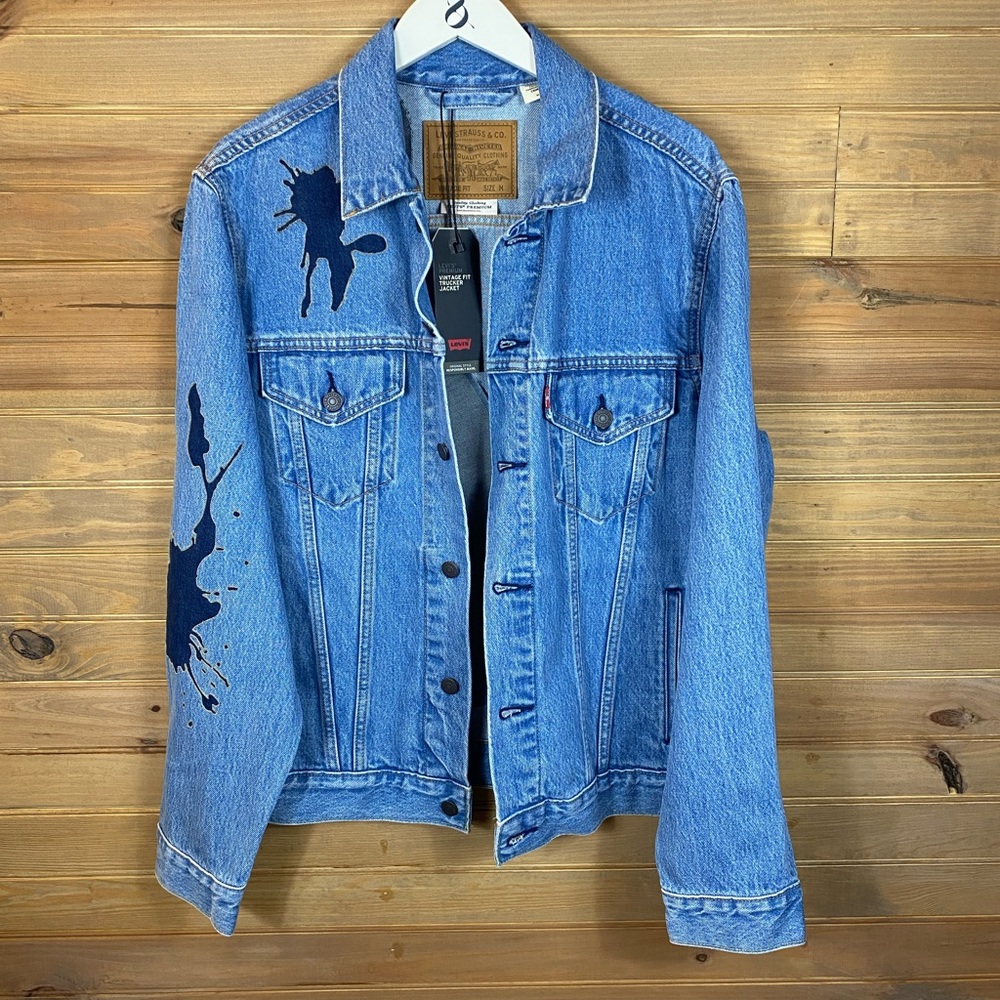 Men’s Levi Strauss & Co. Trucker Denim Blue Jean Jacket Size Medium